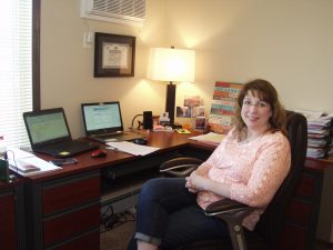 Betsy Riedl, volunteer & training coordinator for the Victim Advocacy Program of Disability Rights Wisconsin, works out of her home in the Town of Harrison. The agency has offices in Madison, Milwaukee and Rice Lake, along with a small satellite office in Menasha at the UW-Fox Valley.